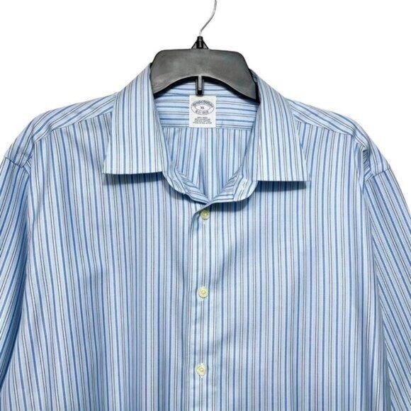 Brooks Brothers Mens Striped Long Sleeve Dress Shirt Size XL - Picture 1 of 6